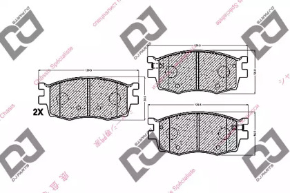 Комплект тормозных колодок DJ PARTS BP1303